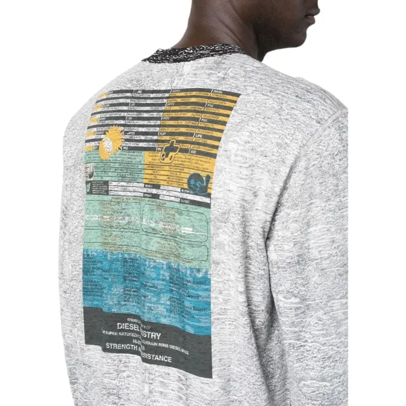 DIESEL T Shirts Men Gray-4