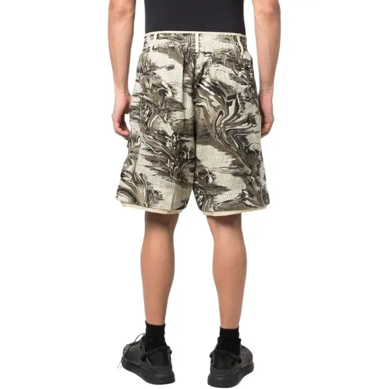 STONE ISLAND Marbled print Bermuda Shorts-3