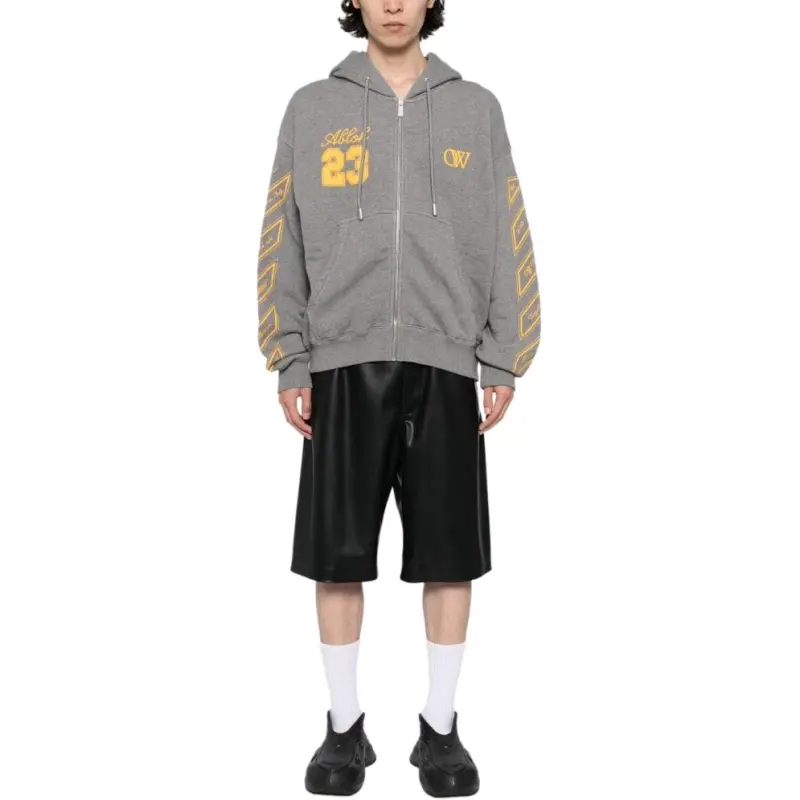 OFF WHITE Logo print Cotton Hoodie-1