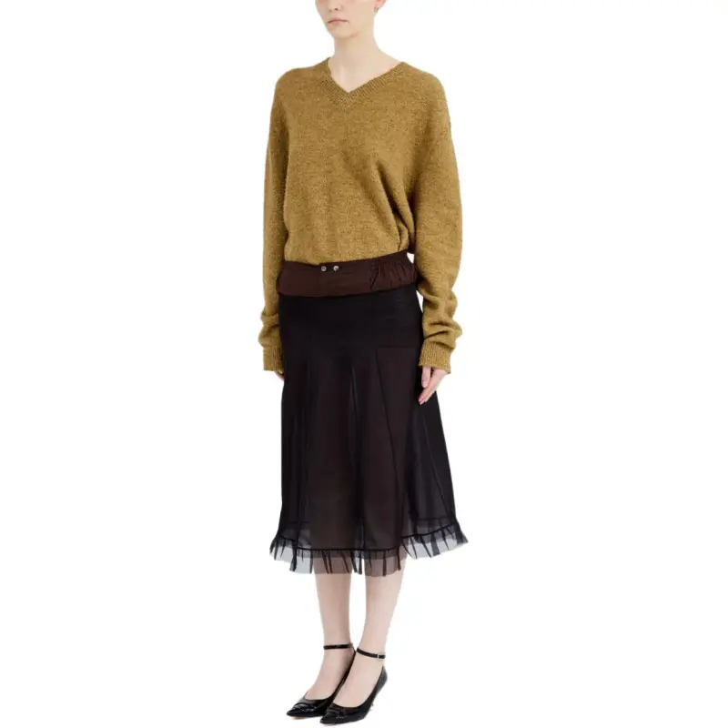 Maison Margiela Midi Skirt Black/Brown-1