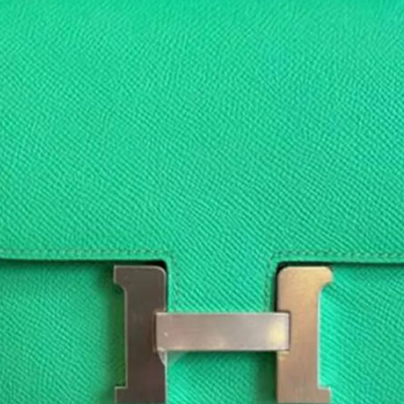HERMES Constance Epsom Leather Shoulder Bag Crossbody Bag Mini Women's Green-1