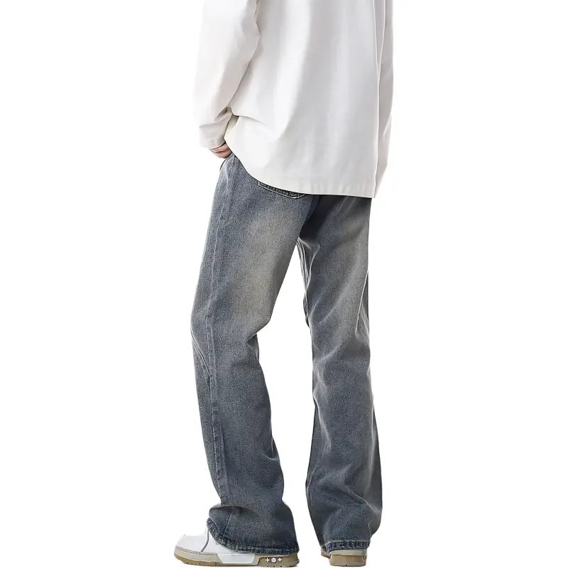 YOUSHIQI Jeans Unisex Washed Blue-1