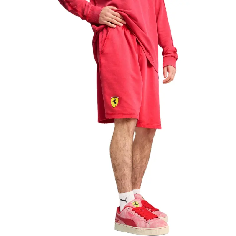 PUMA FERRARI RACE FW24 Desert Sun Las Vegas Rosso Corsa Sports Shorts Unisex Red-2