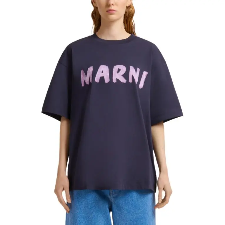MARNI Logo Printed Crewneck T Shirt-3