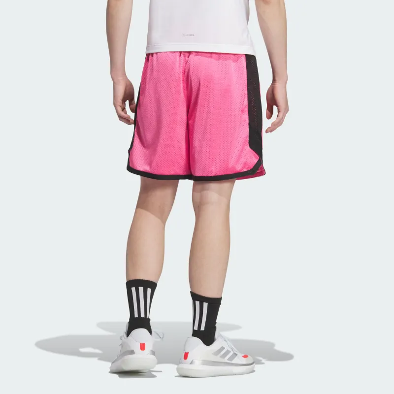 Adidas BASKETBALL SS25 Sports Shorts Men's Semi Neon Pink-2