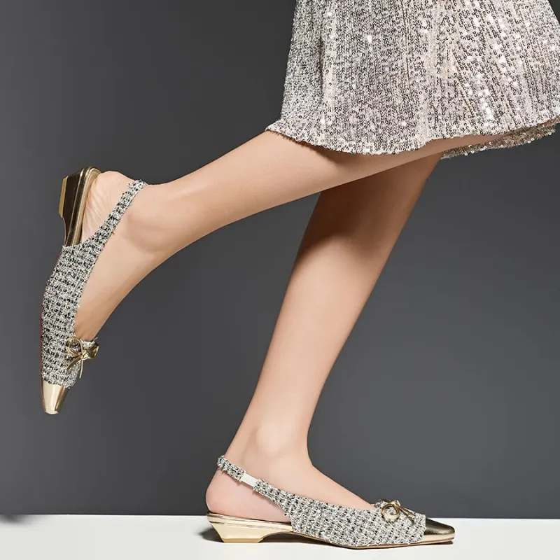JOSINY Casual Single Shoes Women's Light Gold/Silver-5