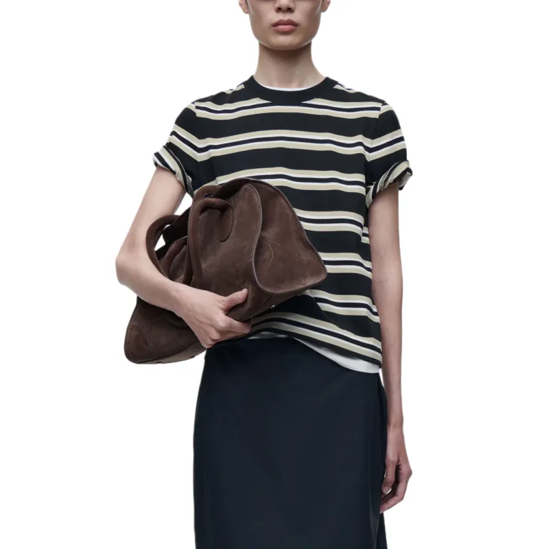 COS T Shirt Women's Dark Blue Stripes-1
