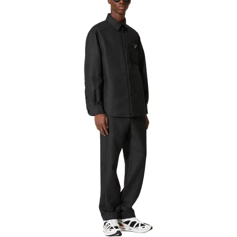 Valentino Logo Plaque Long Sleeved Jacket-4