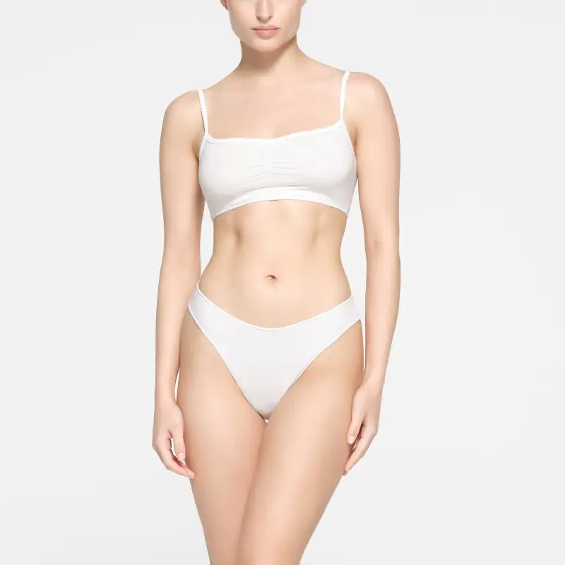 SKIMS MICRO POINTELLE SCOOP BRALETTE Bra Women's MARBLE/Marble-1