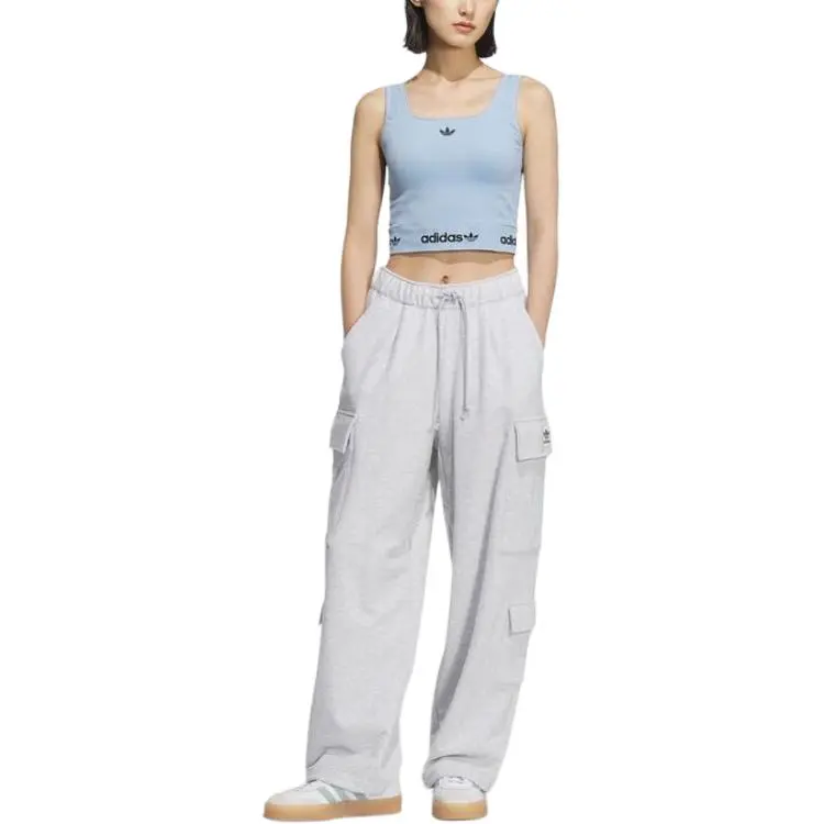 Adidas Originals Sleeveless Sports Shirts Women's Sky Blue-2