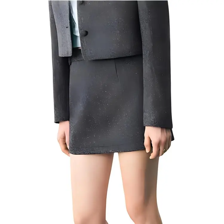 URBAN REVIVO Casual Short Skirts Women's Heather Gray-3