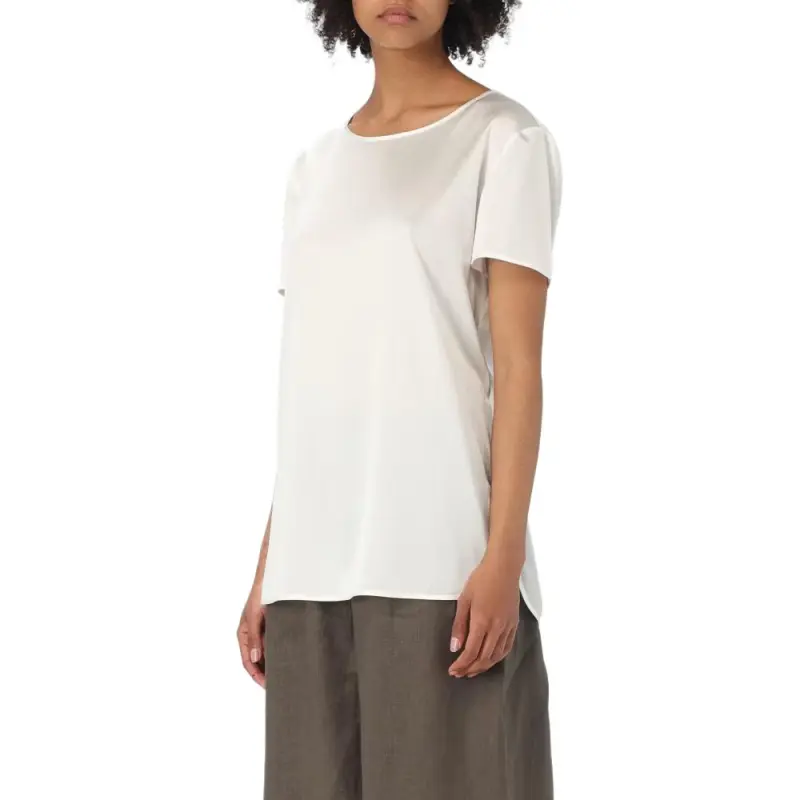 MaxMara Crewneck Satin Top-2