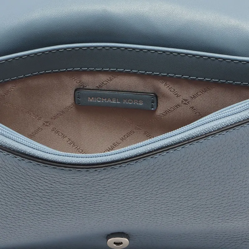 MICHAEL KORS Jet Set Leather Clutch Women's Blue-3