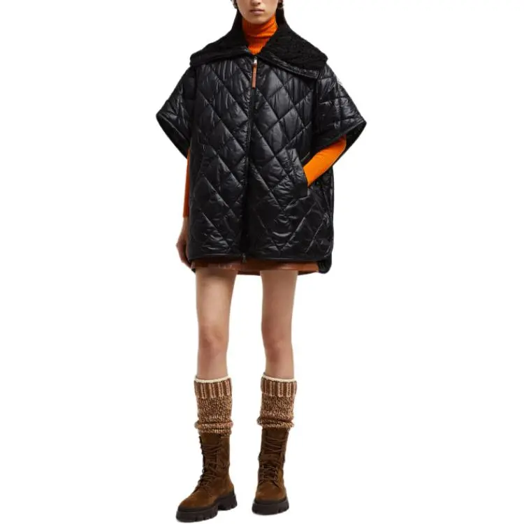Moncler Cape Moncler Teddy Neck Zip Up Padded Cape-3