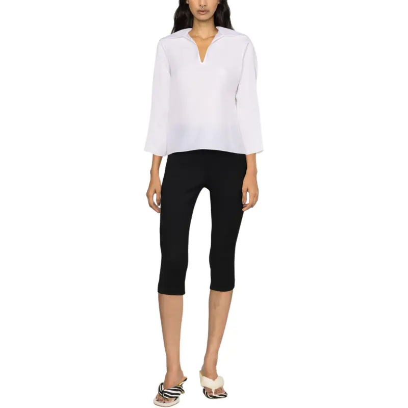 TORY BURCH V Neck Long Sleeved Blouse-3