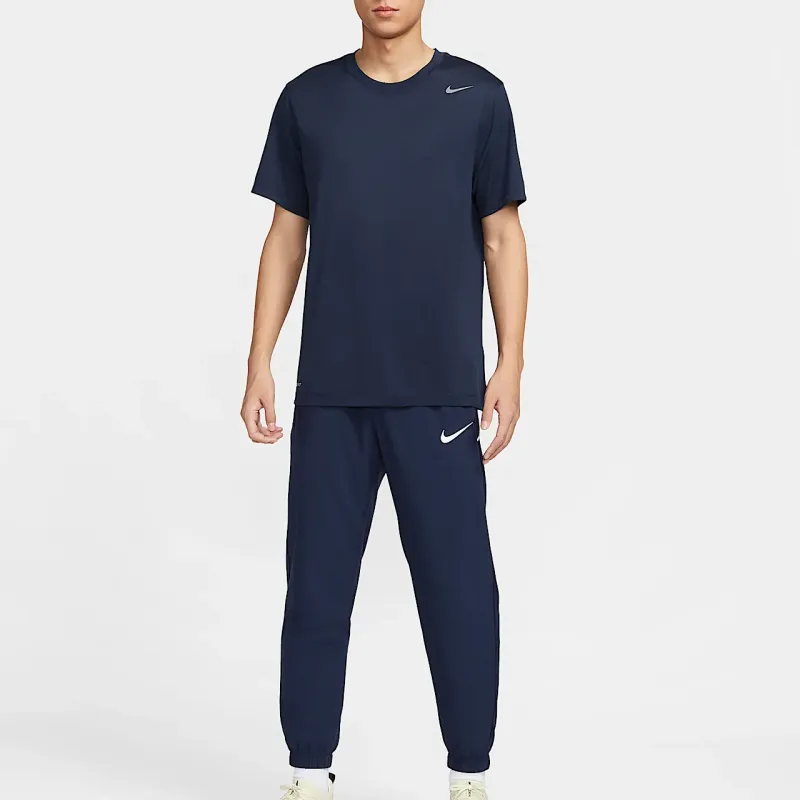 Nike Dri Fit Knitted Sports Pants Men's Deep Navy Blue-2