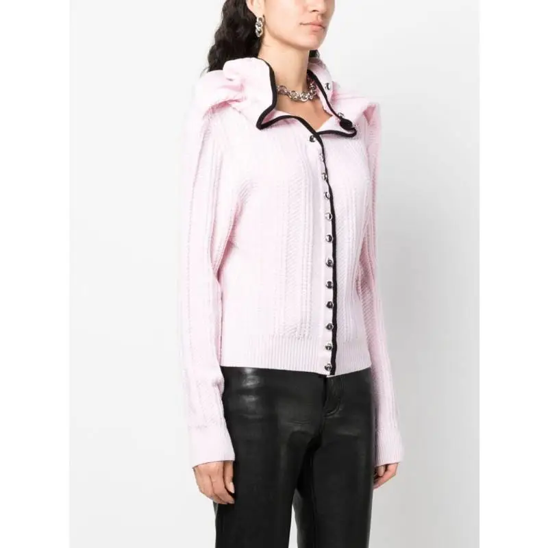 Y/Project Ruffled Neck Button Up Cardigan-2