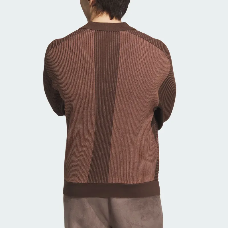 Adidas Wuji Series Polo Shirt Men's Brown/Clay Strata-3
