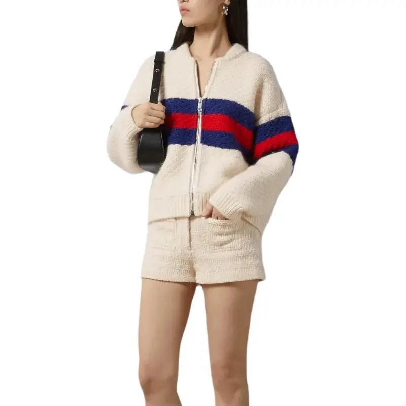 GUCCI Zip-Up Knitted Cardigan-1