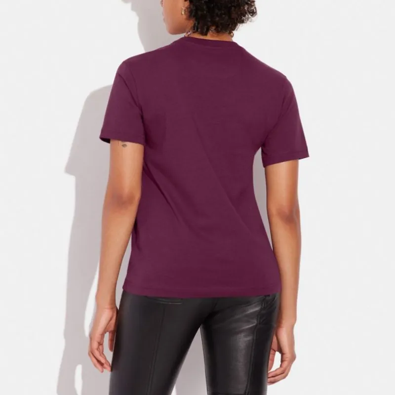 COACH T Shirt Women's Deep Berry-2