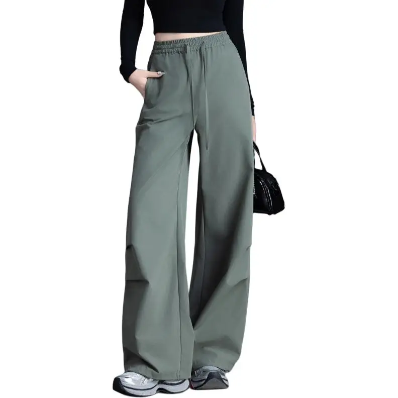 You Cow Me Pants Casual Pants Women's Army Green-5