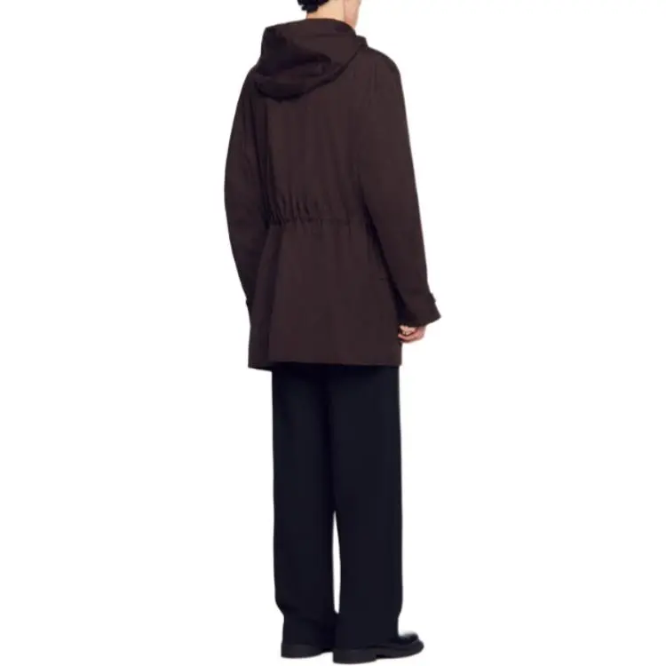 Sandro Drawstring waist Hooded Jacket-3
