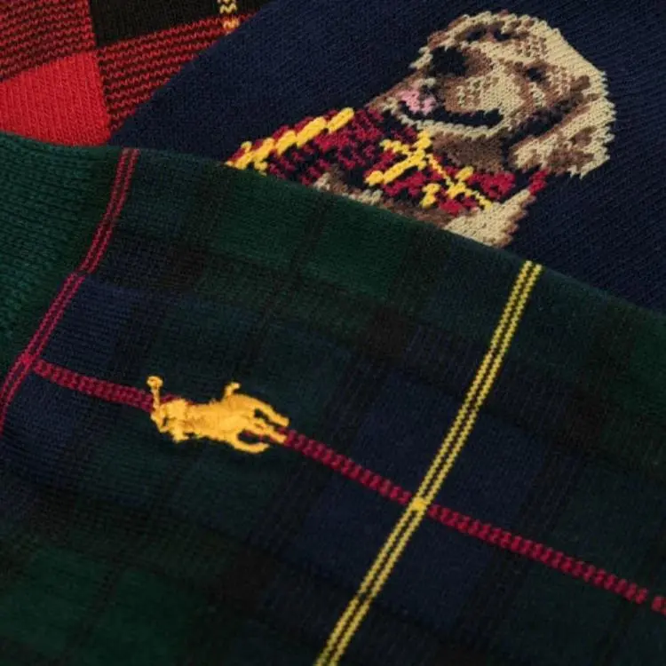 Polo Ralph Lauren FW22 Knee High Socks Unisex 1 Set 3 Pack-2