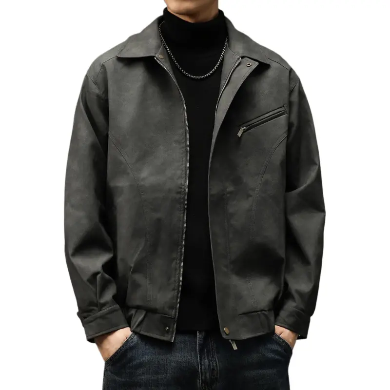 Devanro Jackets Coats Men's Gray-1