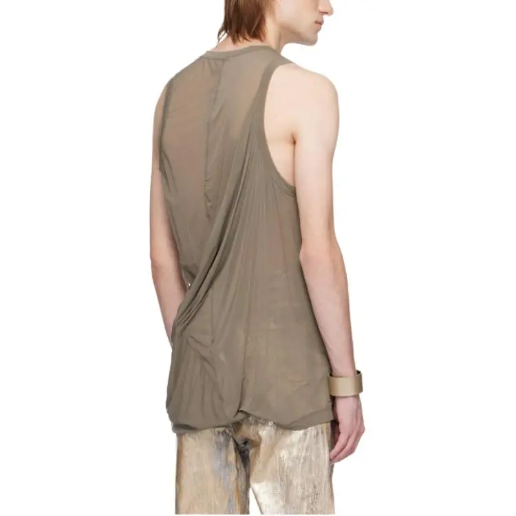 RICK OWENS/RO Tank Top Men's Gray Brown-1