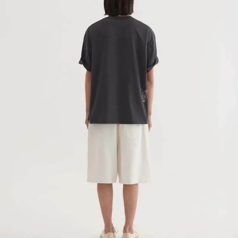 COVERNAT SS25 T Shirt Unisex Charcoal Gray-3
