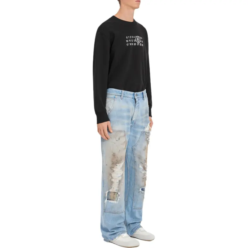 MM6 Maison Margiela Distressed Jeans-1
