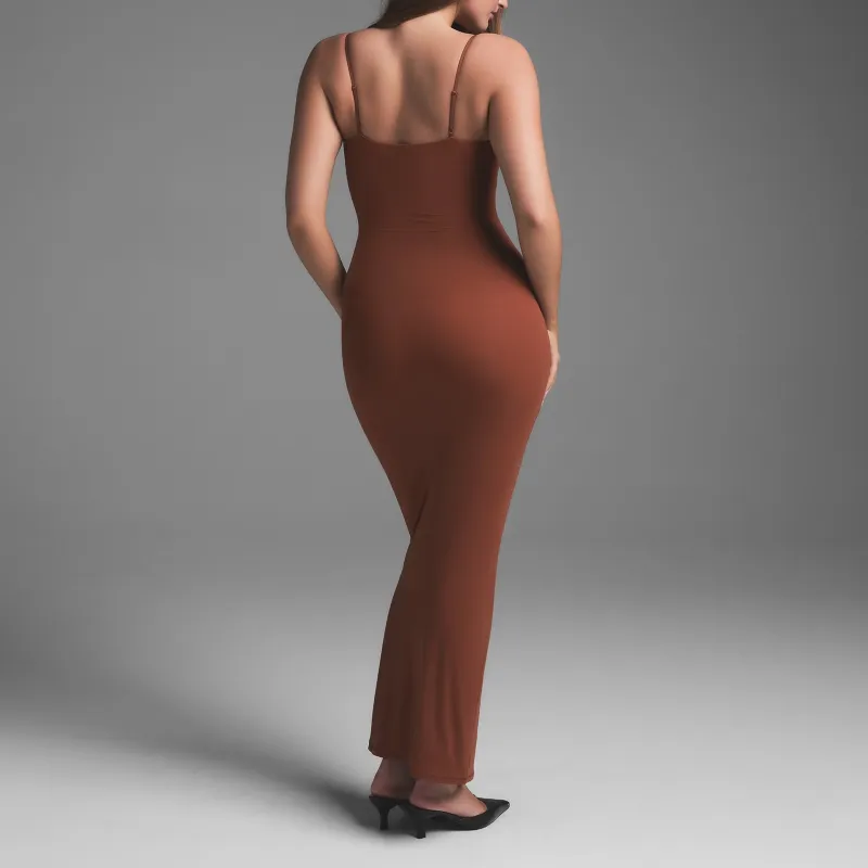 SKIMS FW24 FITS EVERYBODY LONG SLIP DRESS Slip Dress Women's SAFFRON/Saffron-2