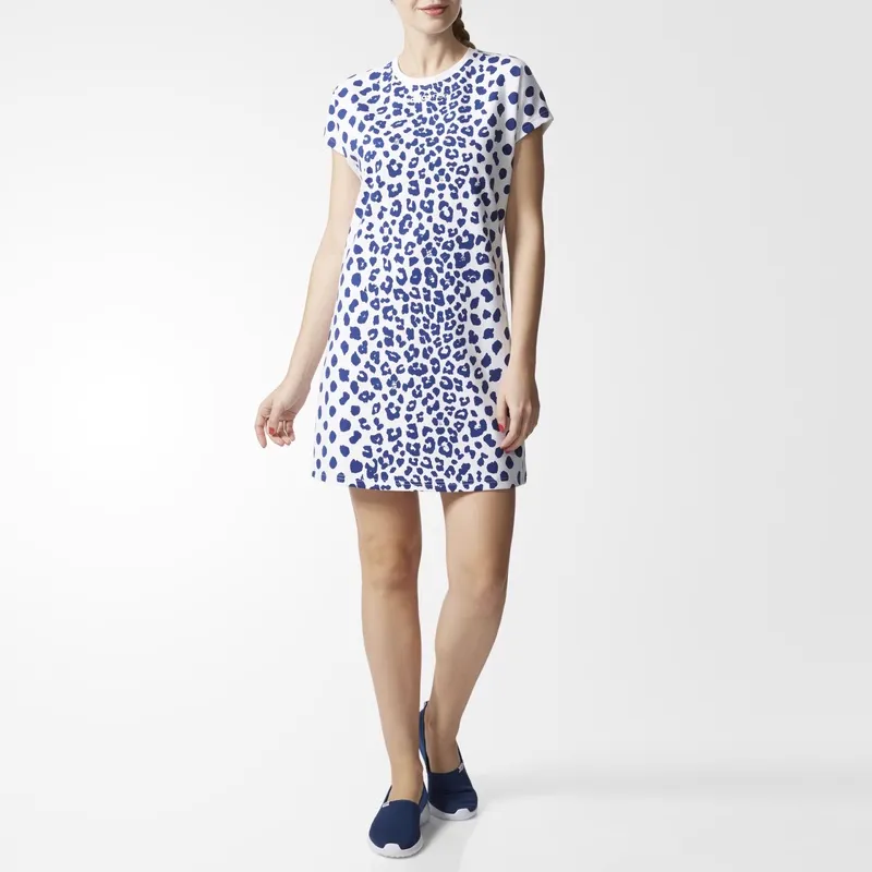 Adidas Short Sleeved Dresses Women's White-2