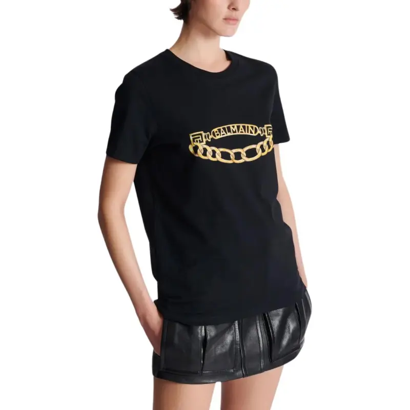 BALMAIN Chain print T shirt-5