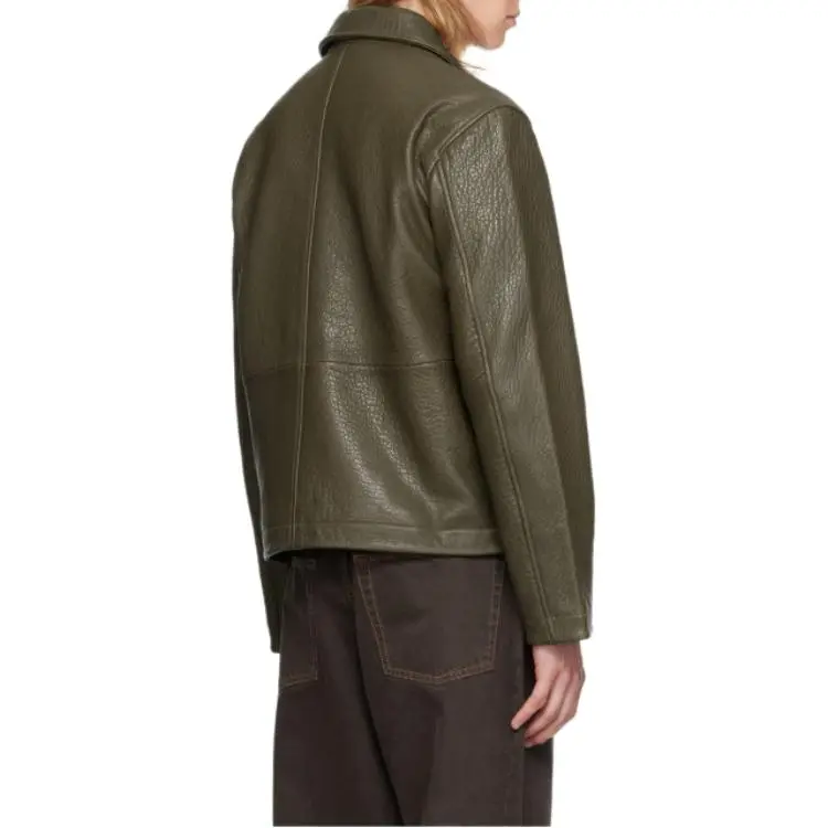Sunflower Embossed Leather Jacket-4