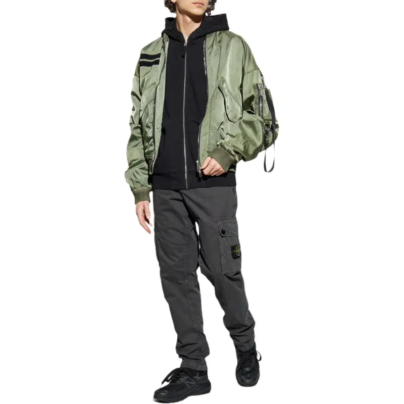 STONE ISLAND Logo Straight leg Trousers-2