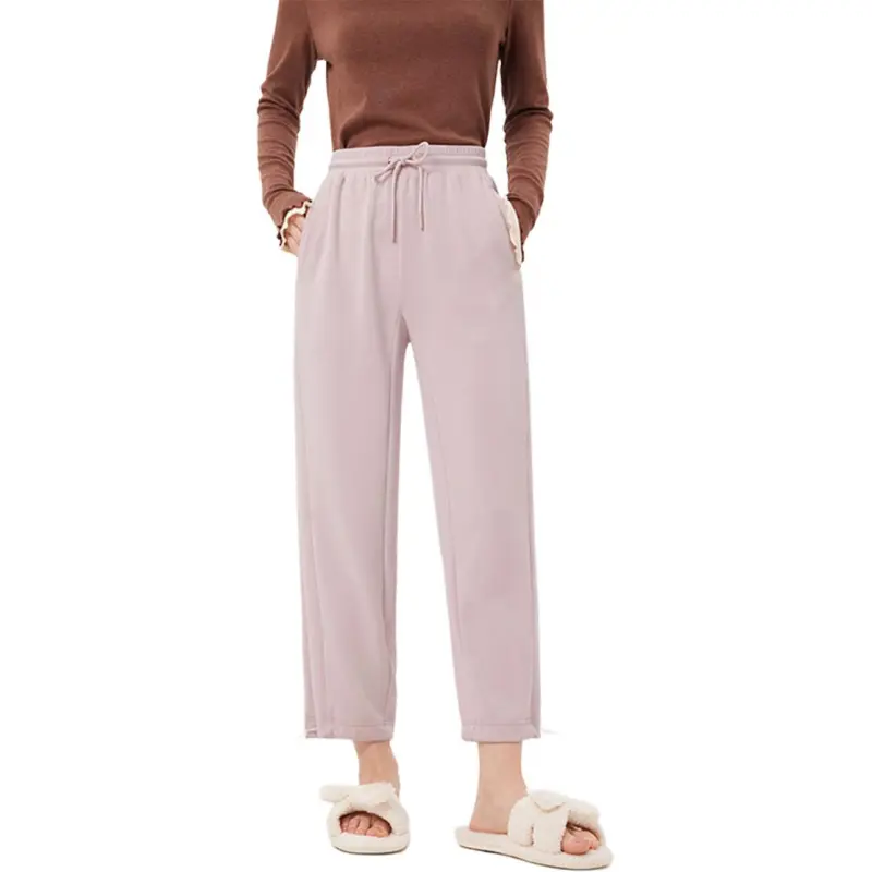 Hush Puppies Casual Pants Women's Leather Pink-2