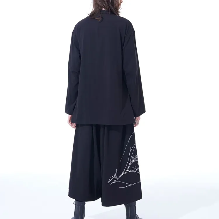 Yohji Yamamoto Casual Pants Unisex Black-3
