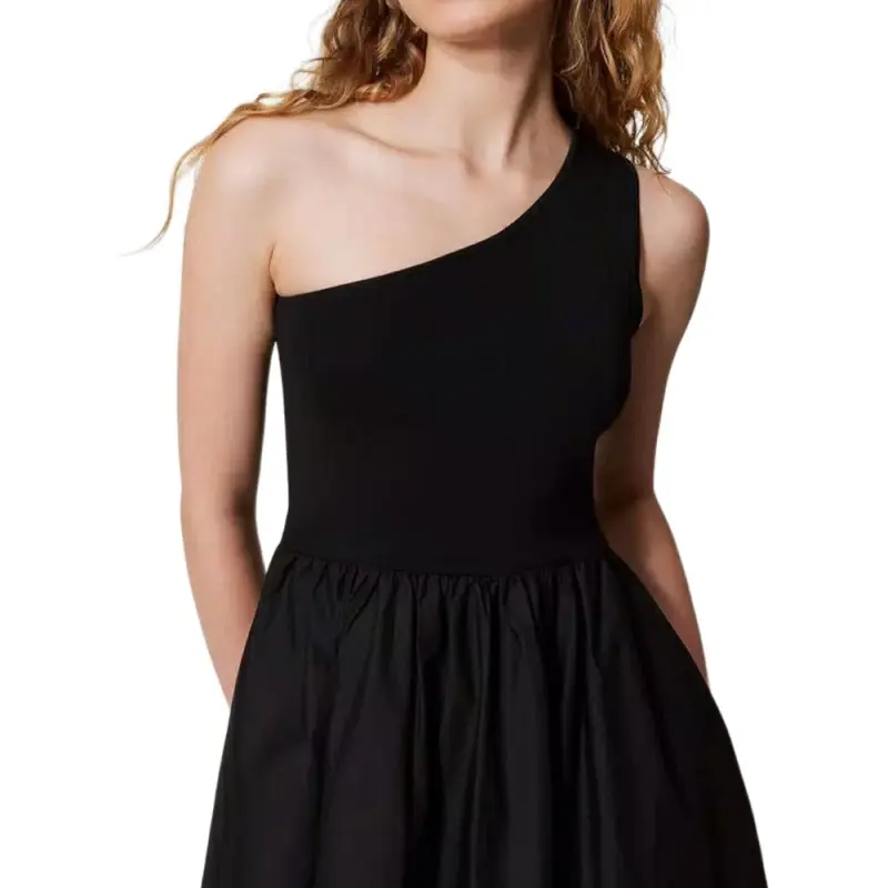 Twinset One shoulder Midi Dress-4