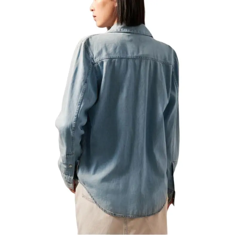 CALVIN KLEIN Denim Series Shirt Women's Blue-5