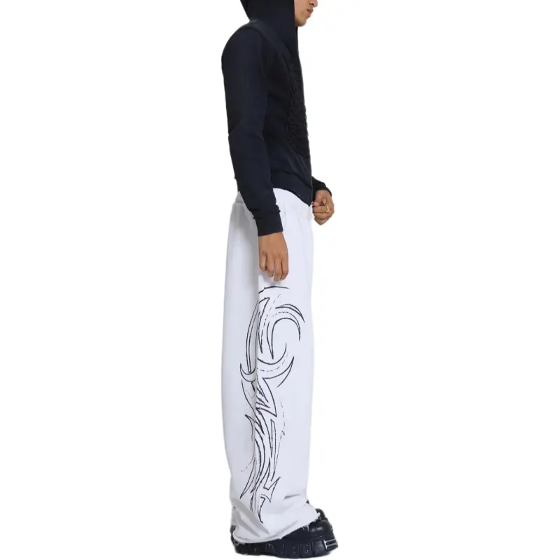 Jaded London Drift Series Blade Joggers Casual Pants Men's White-3