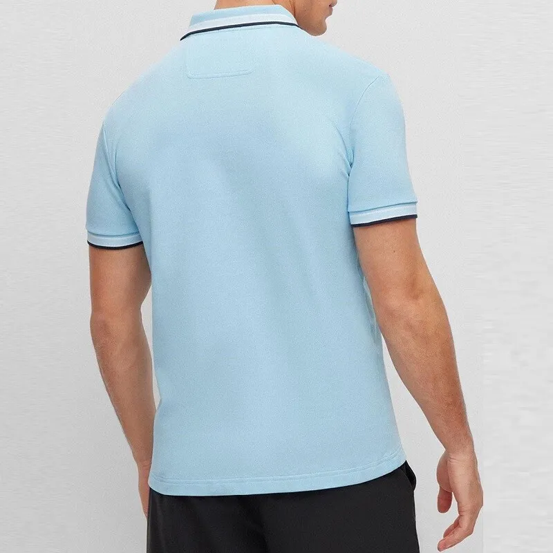 HUGO BOSS Polo Shirts Men Sky Blue-2