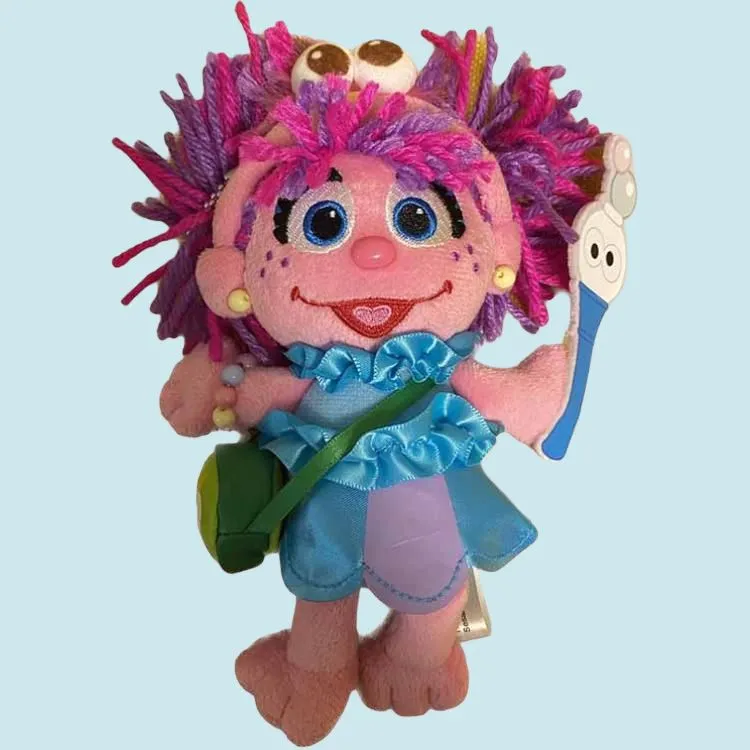 Universal Studios Sesame Street Characters Abby Playing Frog Dolls Plush Pendant 17cm Height-2