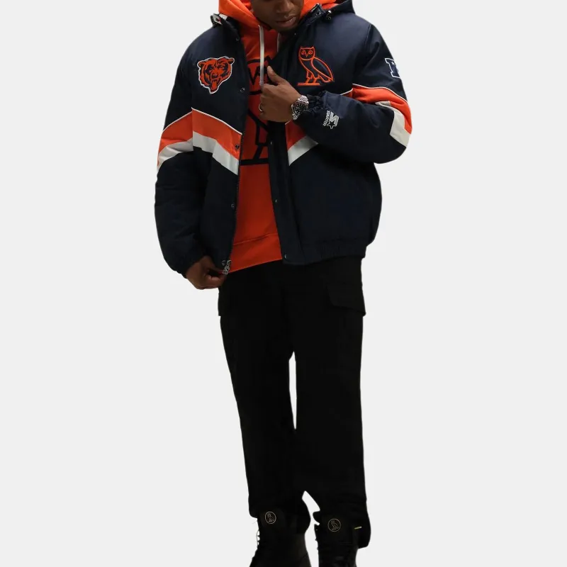 Ovo X NFL Chicago Bears Starter Sideline Puffer Jacket-3