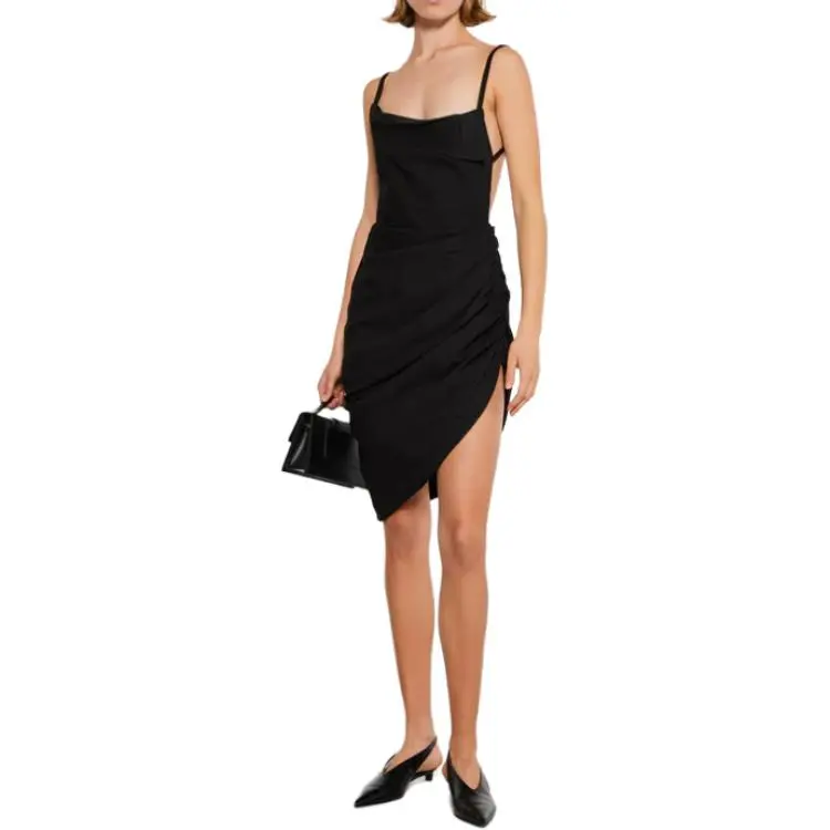 Jacquemus Asymmetrical Gathered Dress-2
