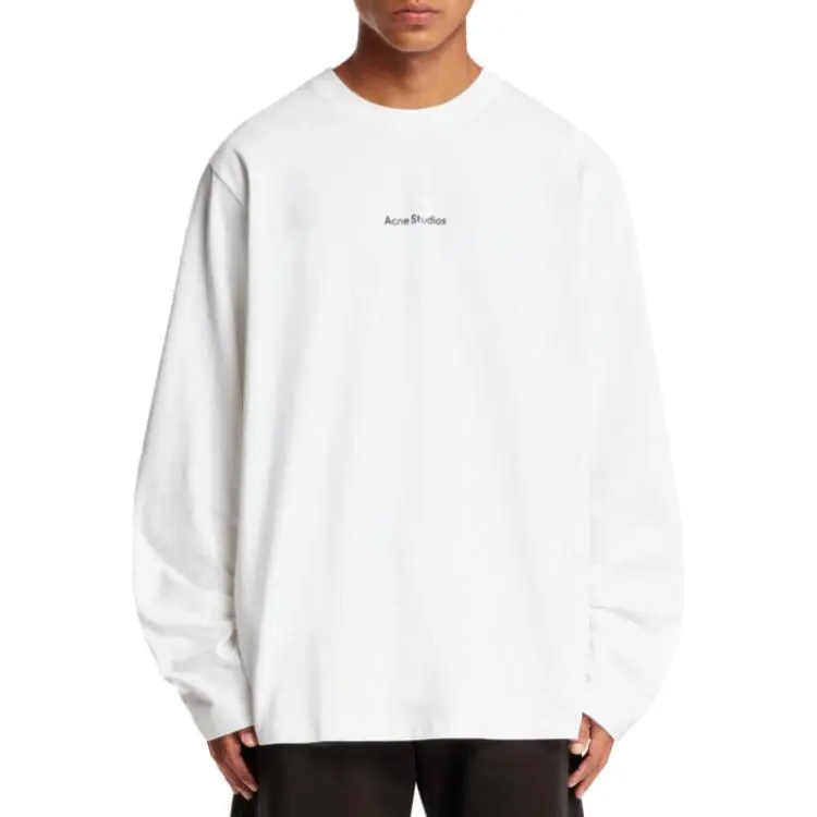 Acne Studios Logo Detailed Long Sleeved T Shirt-4