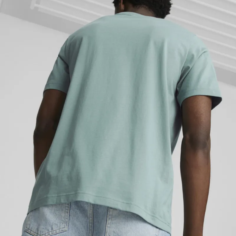 PUMA T Shirts Men Turquoise-4