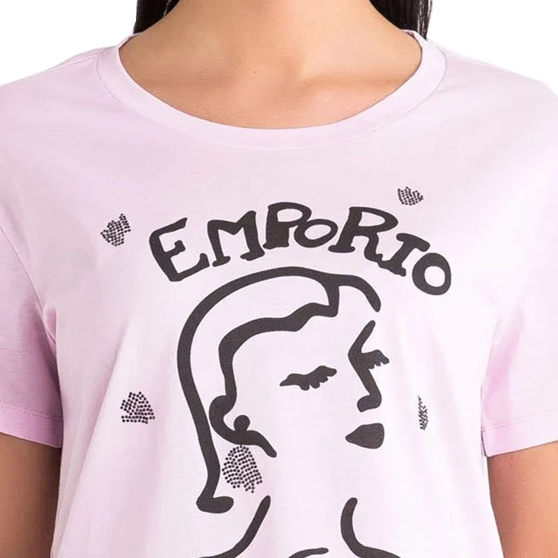 EMPORIO ARMANI T Shirts Women's Light Pink-4