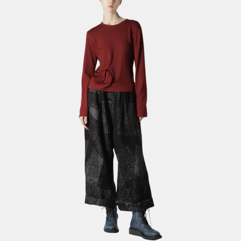 Yohji Yamamoto Y's FW24 Sweater Women's Burgundy-3