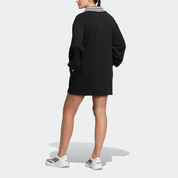 Adidas Long-Sleeved Dresses Women's Black-1